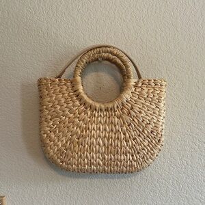 LC Lauren Conrad Tan Woven Tote Bag